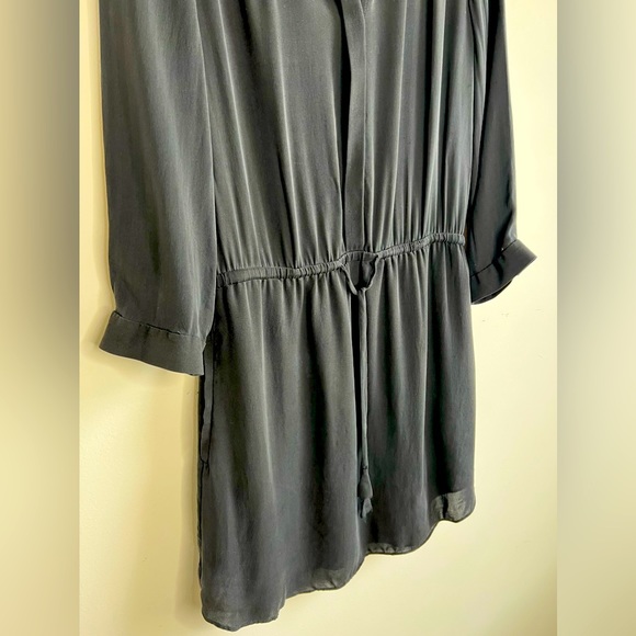 Aritzia Babaton 100 % Silk Black Bennett Dress With Pockets Size Medium M - Picture 7 of 9